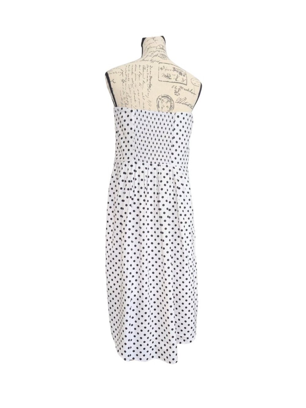 WHBM Polka Dot Strapless High Low Party Dress Women Size 14 - Picture 4 of 11